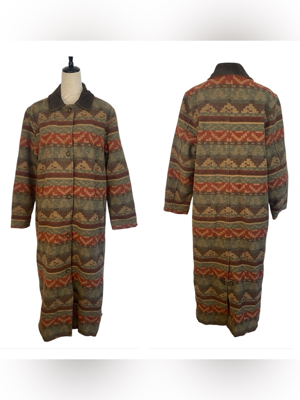Woolrich Navajo blanket duster coat